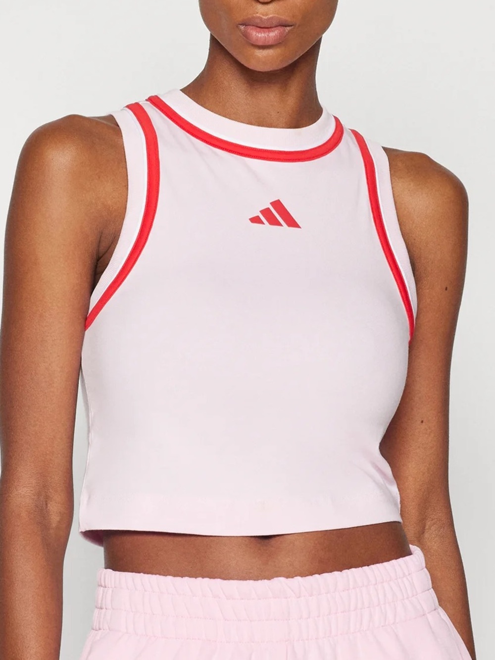 ADIDAS Essentials Color Pop Cropped Sports Tank Top - Fuchsia XL